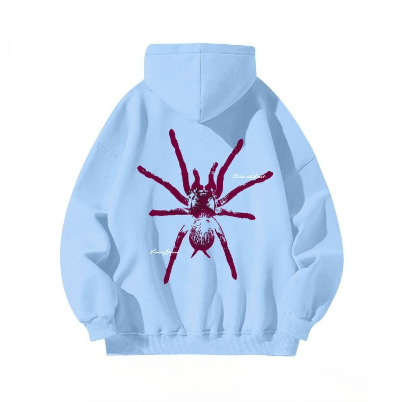 Streetwear Brand Aesthetic - Baggy Man Hoodies Leisure Spider Punk