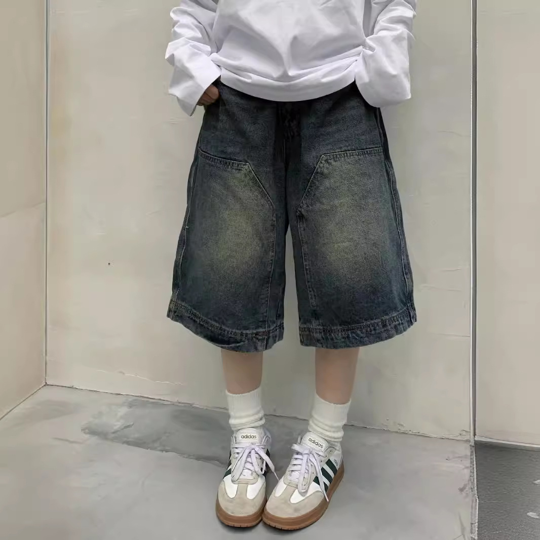 Streetwear Brand Shorts - Women Y2K Vintage Baggy Jean Shorts