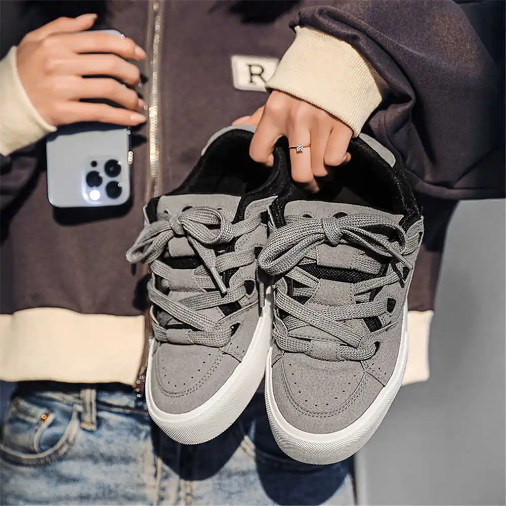 Streetwear Brand From Uk - With Lacing Hiphop Women's School Shoes