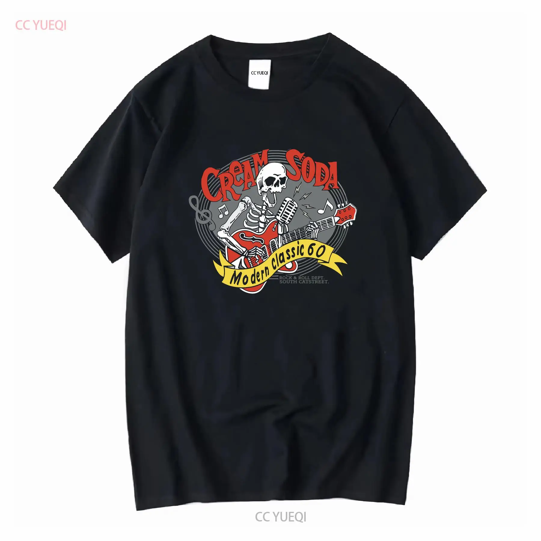 Streetwear Brand China - Cream Soda Rock Roll T shirt