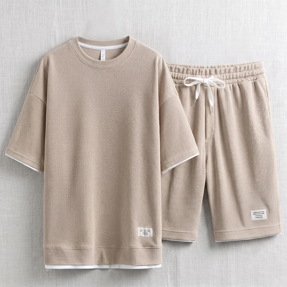 Summer Men's Waffle Knit Track - Streetwear Brand Shorts 评论和价格