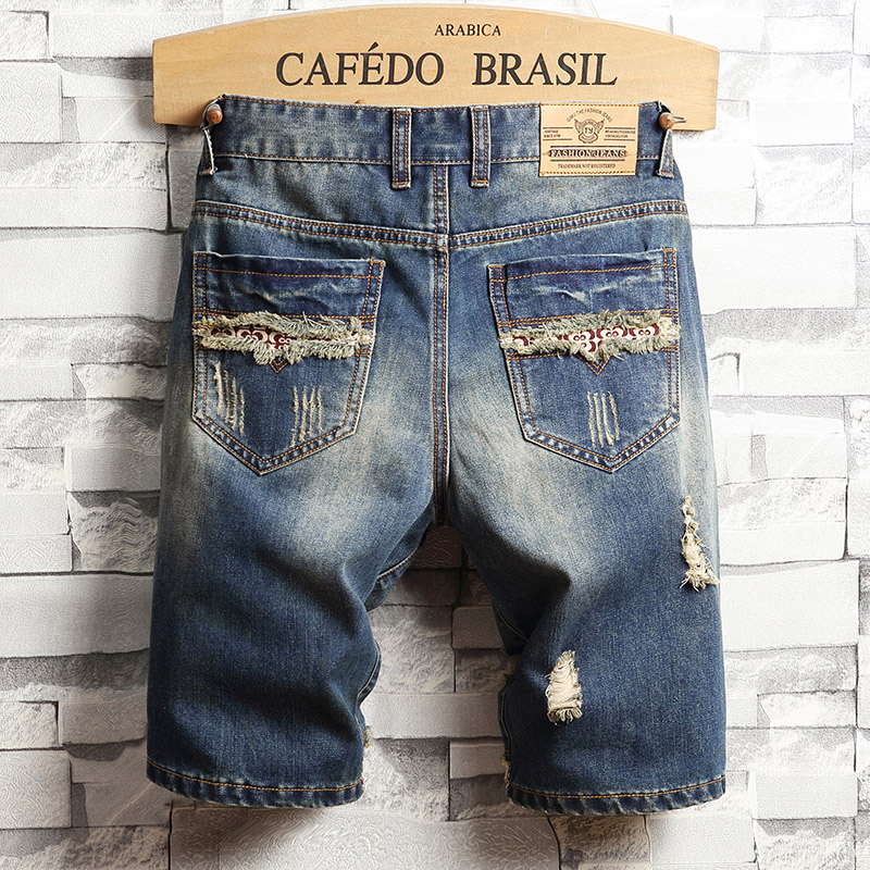 Ripped Hip-hop Denim Shorts Me - Streetwear Brand Shorts 评论和价格