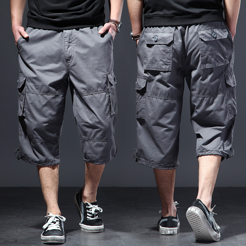 Men's Cotton 3/4 Pants Loose P - Streetwear Brand Shorts 评论和价格