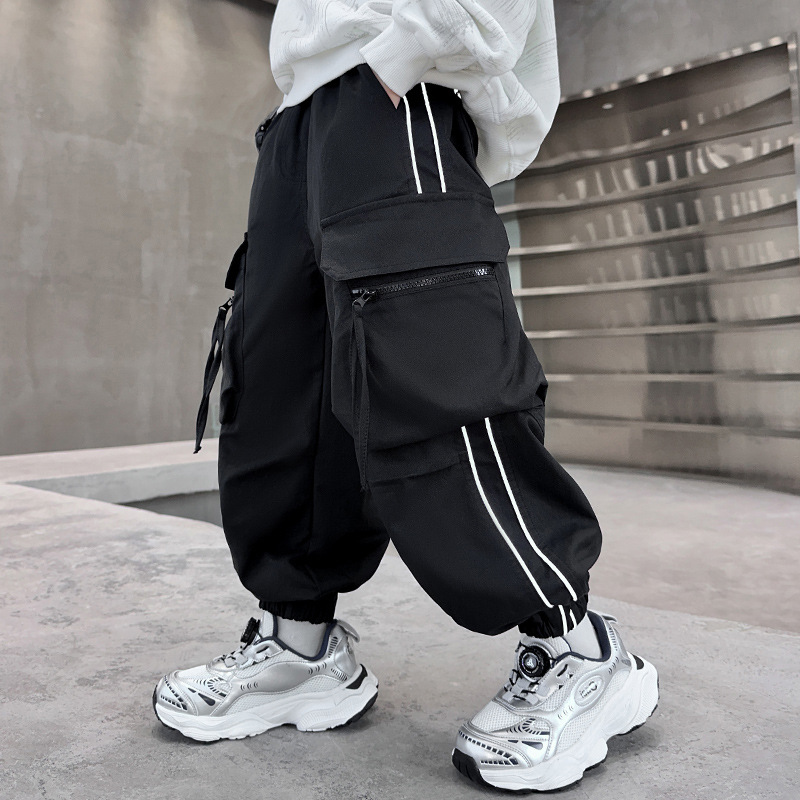Boys Cargo Pants Large Pocket  - Streetwear Outdoor Brand 评论和价格