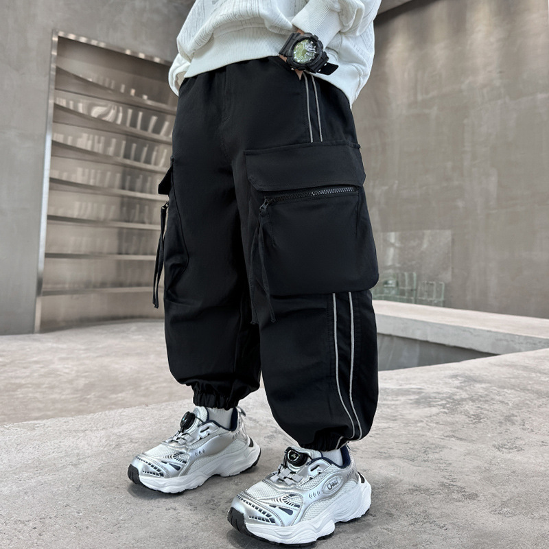 Boys Cargo Pants Large Pocket  - Streetwear Outdoor Brand 评论和价格