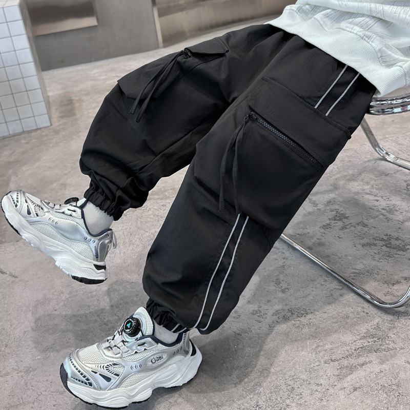 Boys Cargo Pants Large Pocket  - Streetwear Outdoor Brand 评论和价格