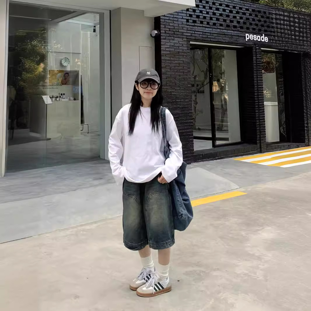 Women Y2K Vintage Baggy Jean S - Streetwear Brand Shorts 评论和价格