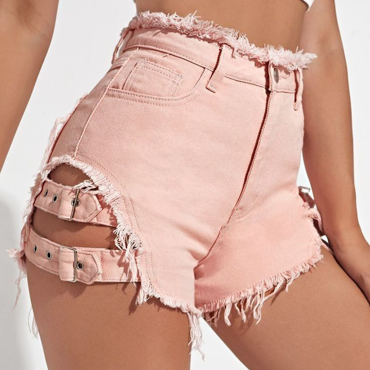 Women High Waist Denim Shorts  - Streetwear Brand Shorts 评论和价格