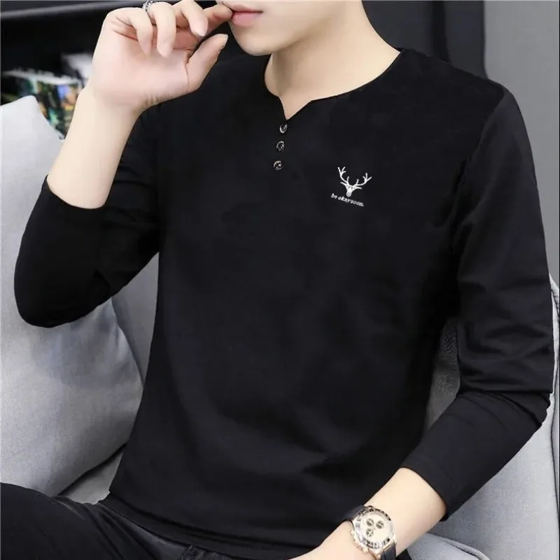 Buttoned Sweatshirt V Neck Men - Streetwear Brand Aesthetic 评论和价格