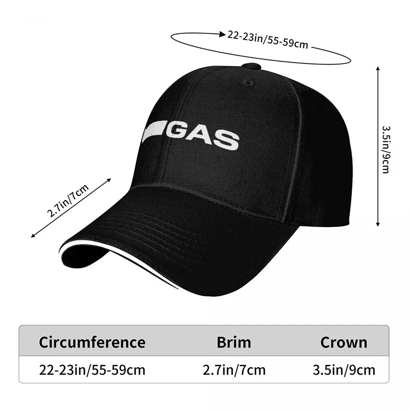New GAS Brand Logo Black Baseb - Streetwear Brand Logo Design 评论和价格